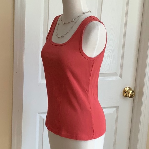 Like new TALBOT salmon ribbed tank 100% cotton - Picture 3 of 4